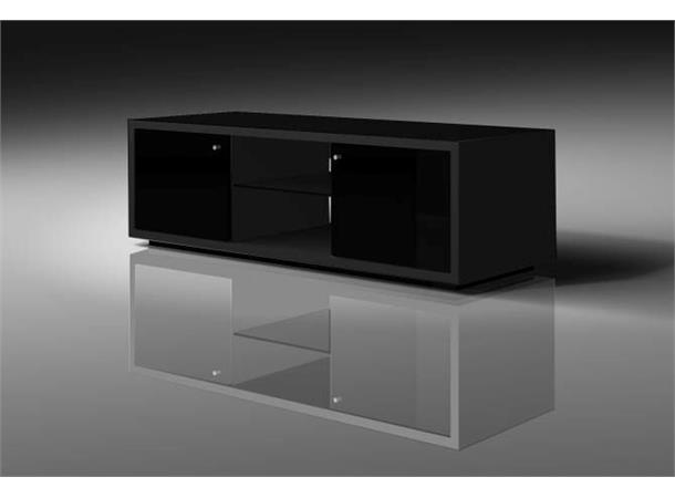 Just Racks bord JRA 150, sort TV-møbel for skjermer opptil 60"